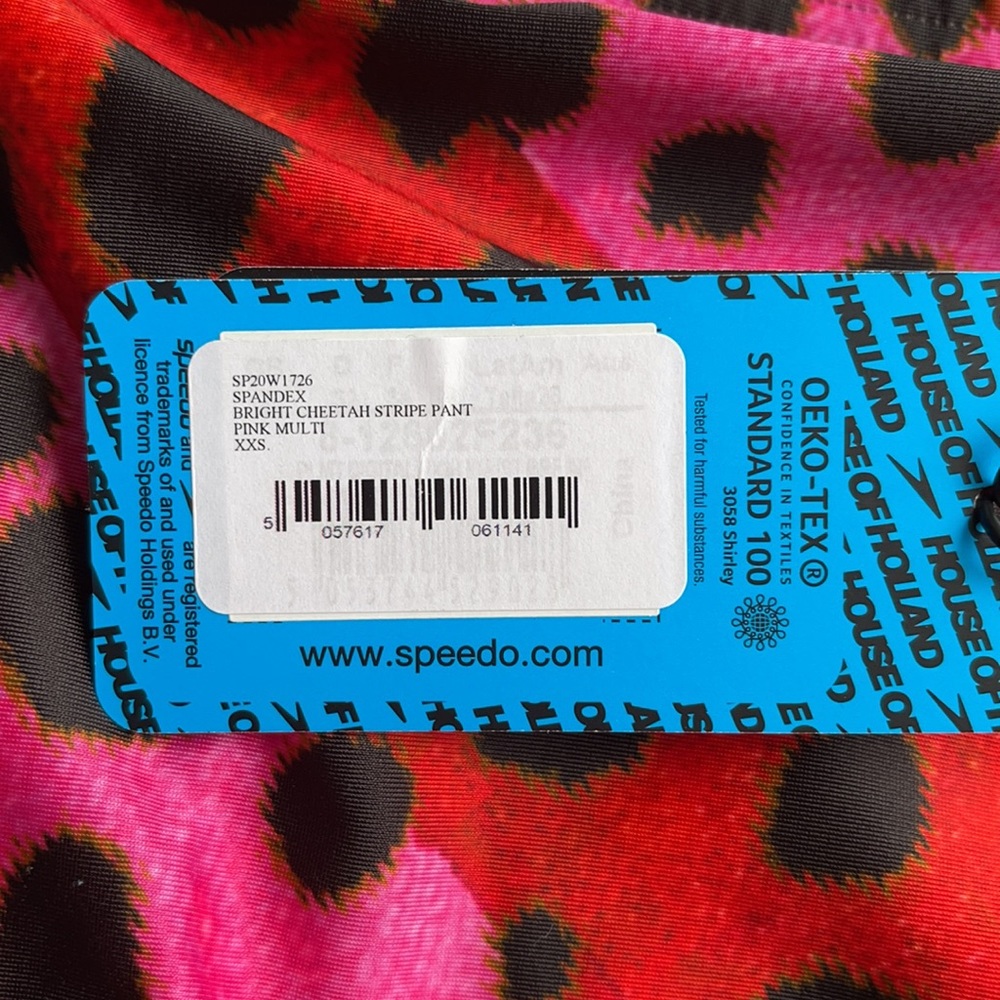 HOUSE OF HOLLAND x SPEEDO | Spandex Bright Cheetah Stripe Pant in Pink M… - Picture 4 of 7